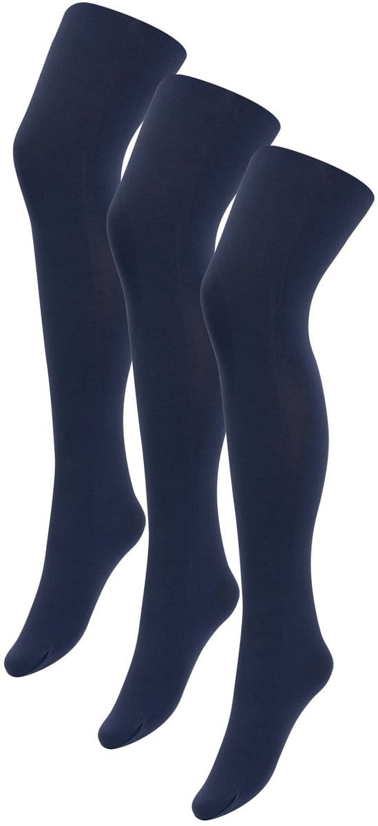 Next - Dames - Set van 3 ondoorschijnende panty's van 100 denier - Blauw