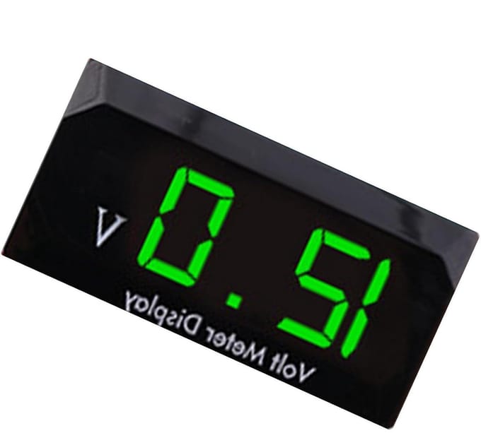 Digitale Spanningsmeter - Voltmeter Auto - Voertuig Controle - Waterdicht Ontwerp - 12 V - Groen Licht