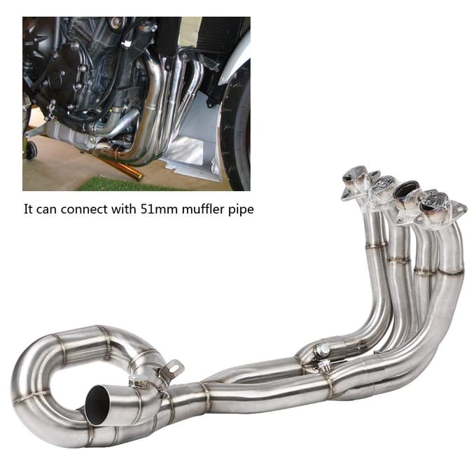 Motor Volledig Uitlaatsysteem Vent Voorpijp Schakel Verbinding voor Yamaha YZFR6 20062018 gray