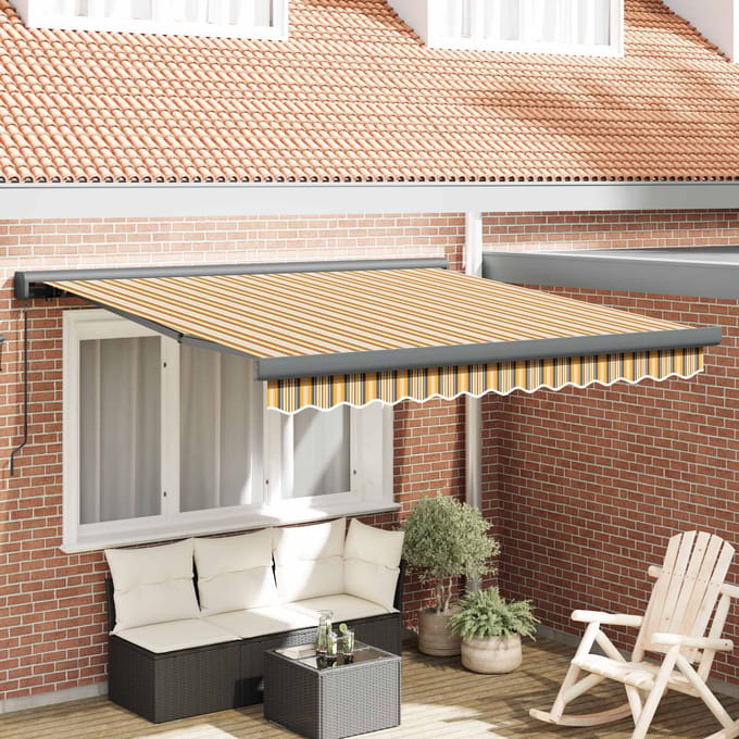 vidaXL - Uitschuifbare - luifel - Meerkleurig - 300 - x - 250 - cm
