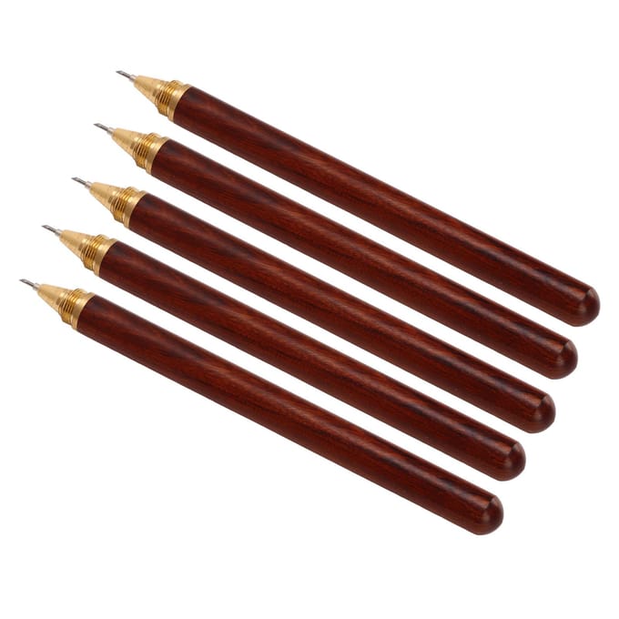 5 Stuks Markeermes Krassen Etsen Krasser Graveerpen Gereedschapsset Kit voor Houtbewerking brown