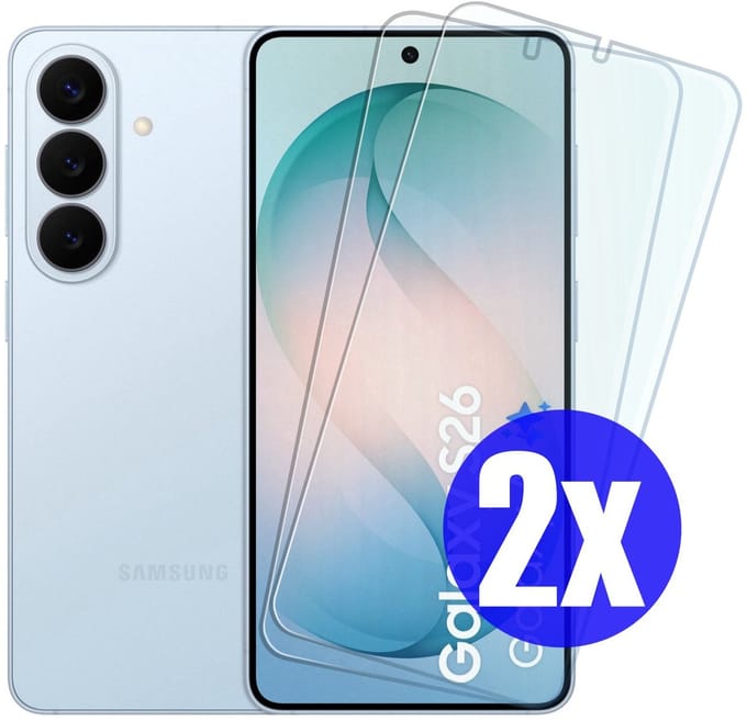 Screenprotector geschikt voor Samsung S26 - Gehard Glas - Tempered Glass Armor Screen Cover - 2 Stuks