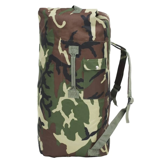 vidaXL - Sporttas - legerstijl - 85 - L - camouflage