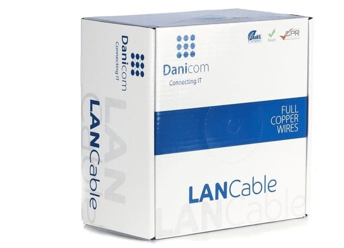DANICOM CAT7 S/FTP 100 meter kabel op rol stug - LSZH (Dca) - Trekdoos - Internetkabel - Netwerkkabel - UTP kabel