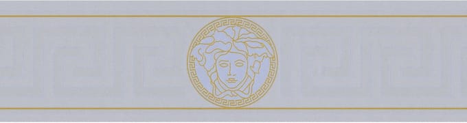 Exclusief luxe behang Profhome 935225-GU behangrand licht gestructureerd met grafisch patroon glimmend goud 0,65 m2