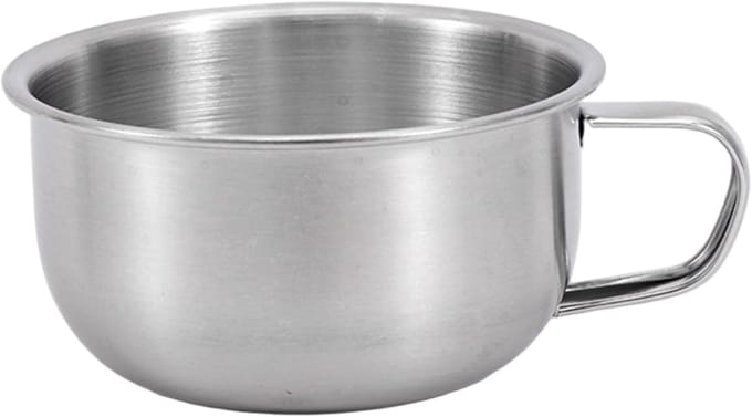 Scheerzeep Kom - Scheer Mok - Grooming Mannen - Roestvrij Staal - 200ml - Zilver