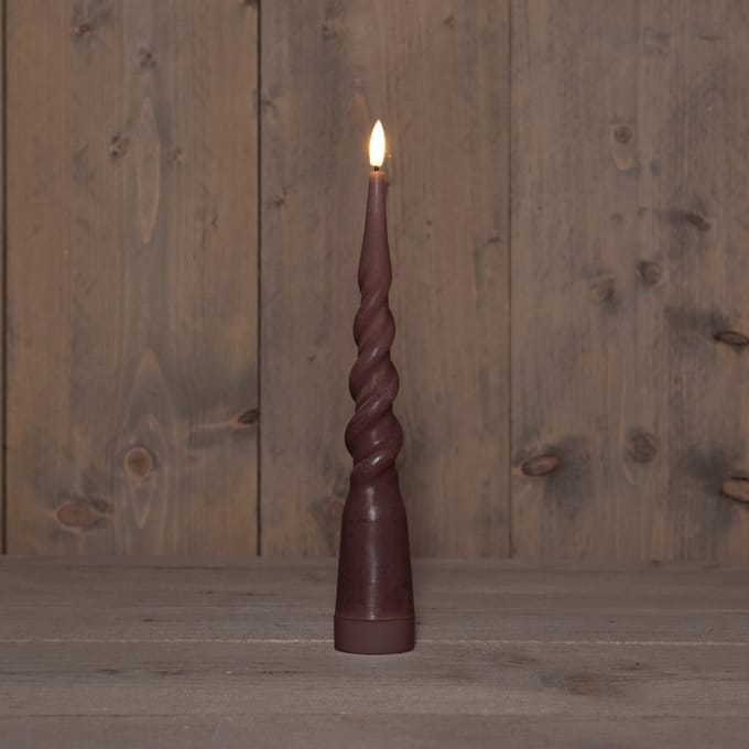 B.O.T. 3D Wick Antique Pink Big Swirl Candle kaars 29 cm Rustic Ann...