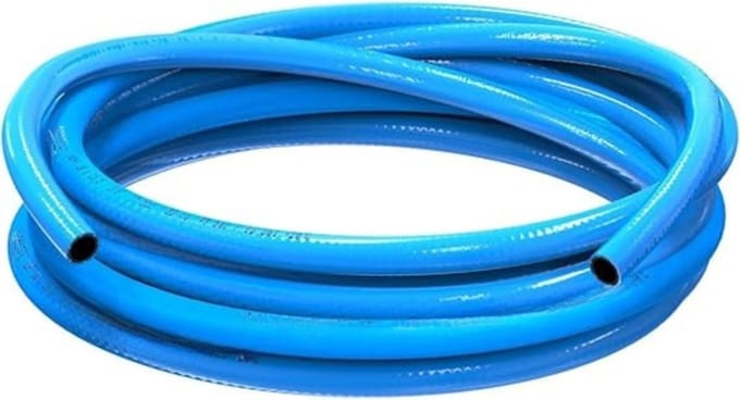 "QIN® Compressor Slang - Persluchtslang - Spiraalslang - Blauw - 25cm x 25cm x 2cm "