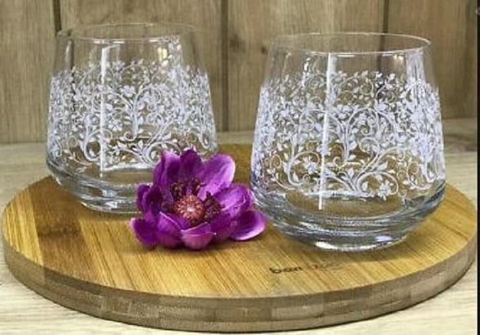 3x LAV Glas met design  ADR15
