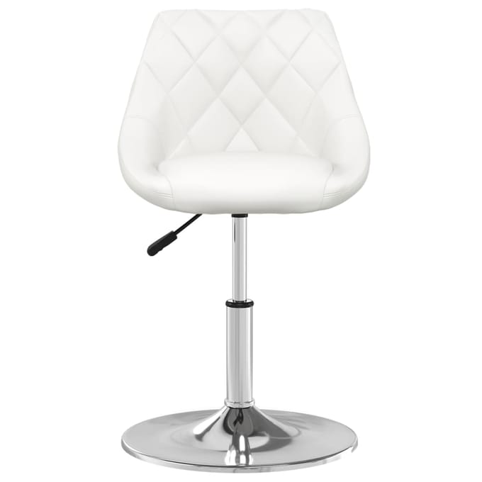 vidaXL - Eetkamerstoel - kunstleer - wit