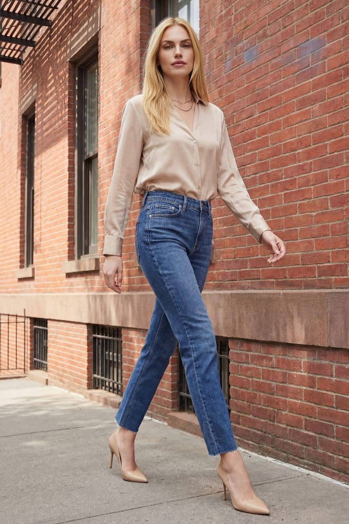 Hoge Taille Skinny Jeans Pants