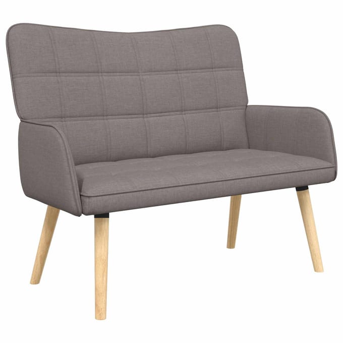 vidaXL - 2-Zits - Sofa - Taupe - 115 - x - 61 - x - 87 - cm - Stof