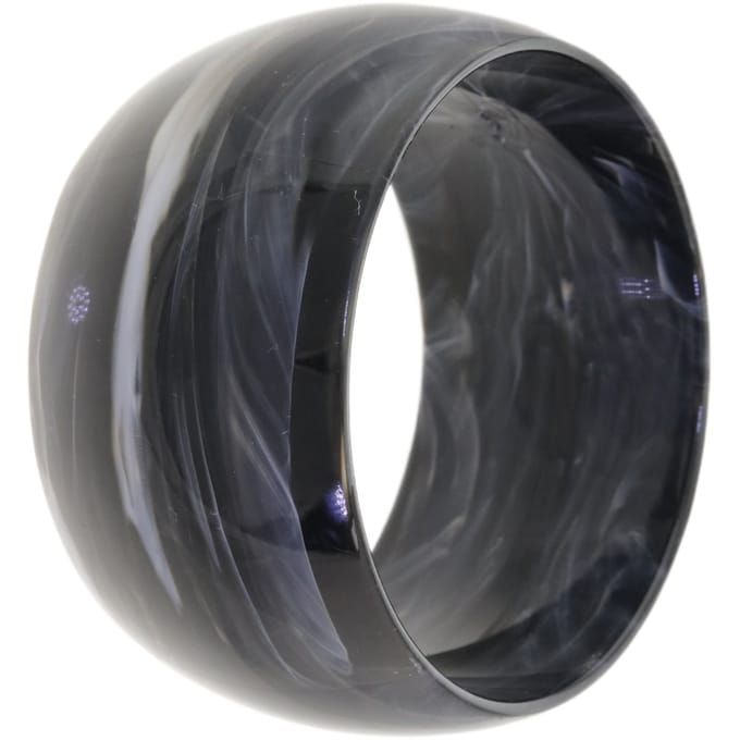 Behave – Armband – Gemarmerd zwart – Acryl – Breed – Statement – Nikkelvrij