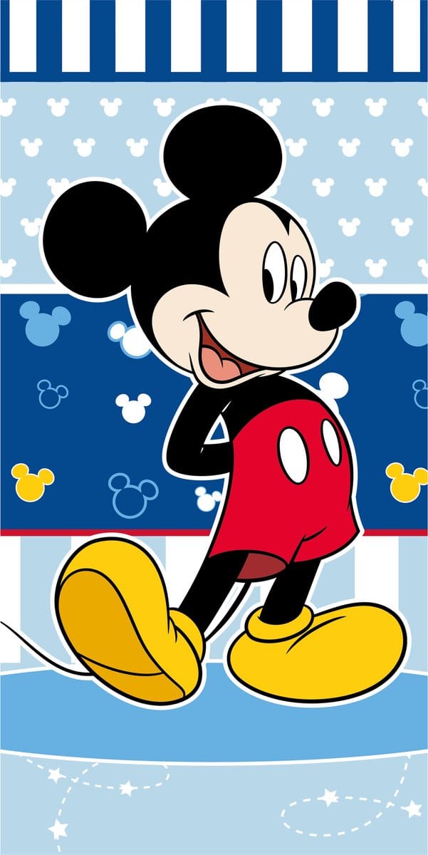 Disney Mickey Mouse Strandlaken Navy - 70 x 140 cm - Katoen