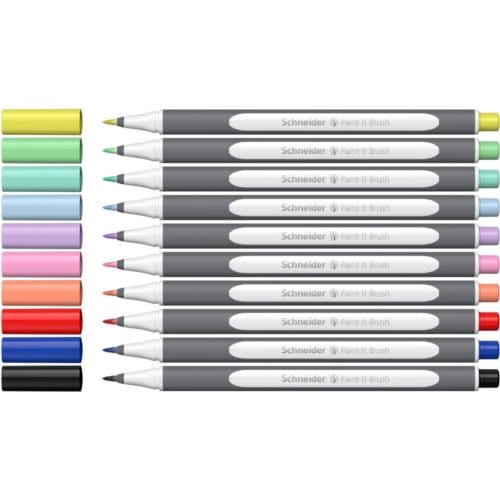 Schneider brushpen - Paint-It 070 - etui 8 + 2 gratis - S-ML07010504