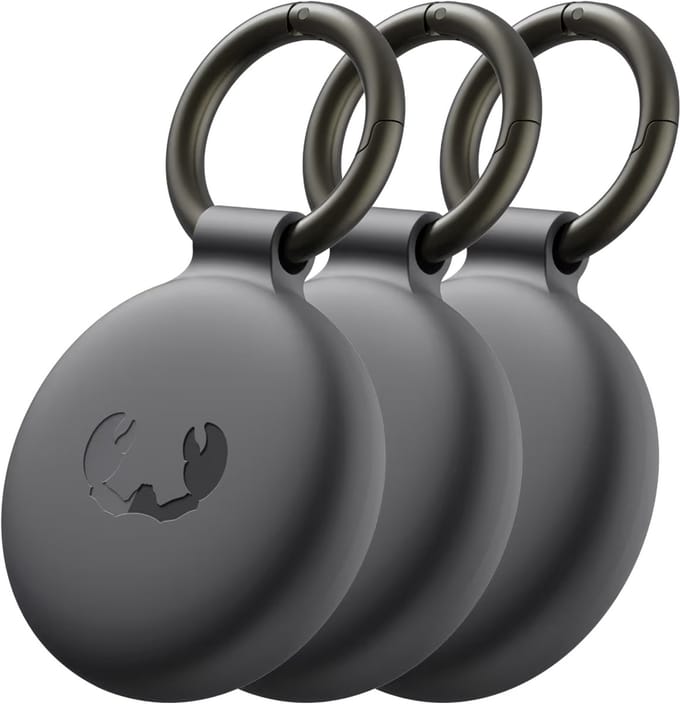 Fresh n Rebel Smart Finder | Airtag Tracker | Objectvinder | Sleutelhanger | Diverse kleuren | Apple & Android | Zwart | Set van 3