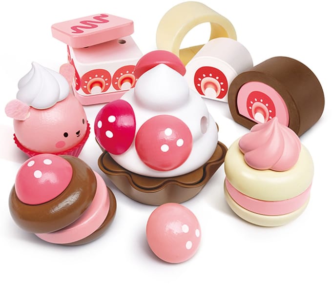 Speelgoed aardbeien dessert set - Hape - vanaf 3 jaar