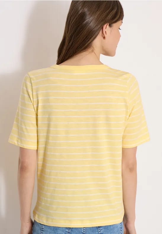 Shirt met boothals en strepen