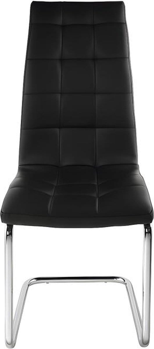 Vente-unique Set van 2 stoelen NADYA - Kunstleer - Zwart