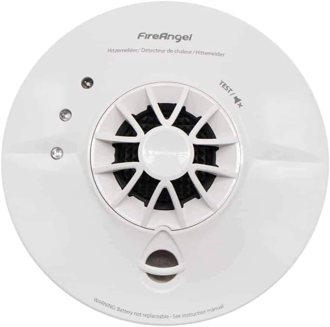 Hittemelder - Warmtemelder - Branddetectie - Snelle reactie technologie - 230V - Wit