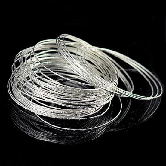 100 stuks armbanden verzilverd staaldraad manchet slanke bangle armband set beige