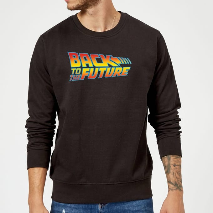 Back to the Future Classic Logo Trui - Zwart - S