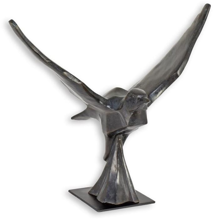 Bronzen beeld - Vliegende duif - sculptuur - 51 cm hoog