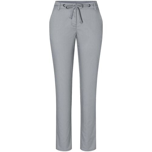 (6 stuks) KARLOWSKY Dames Modern Stretch Chino Broek - Staalgrijs - Maat: 38