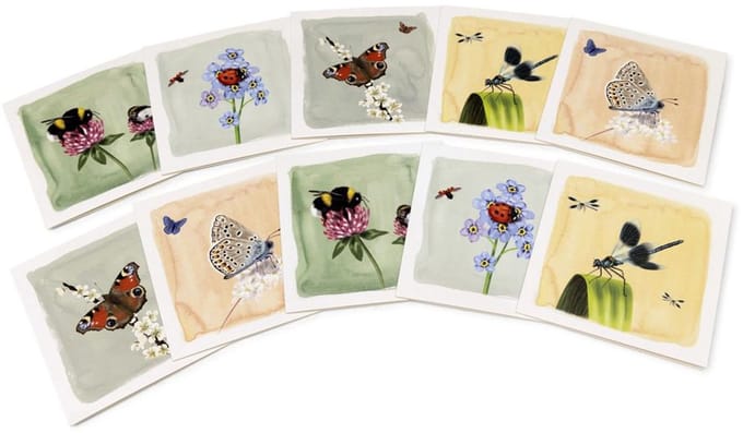 Kaartenset Insecten - Myrte (2 x 5 designs)
