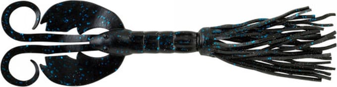 Berkley Bearded Crazy Legs Chigger Craw Black Blue Fleck 11.5cm Black Blue Fleck