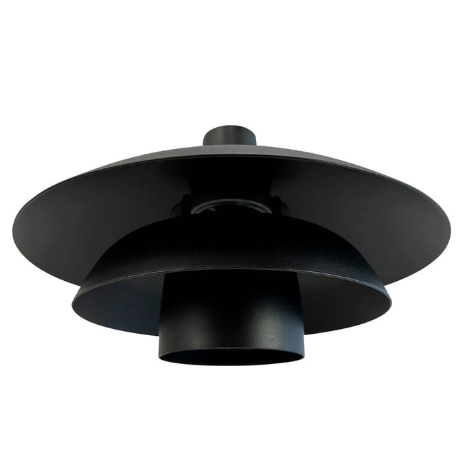 Dyberg Larsen buitenwandlamp Morph, Ø 30 cm, zwart, metaal