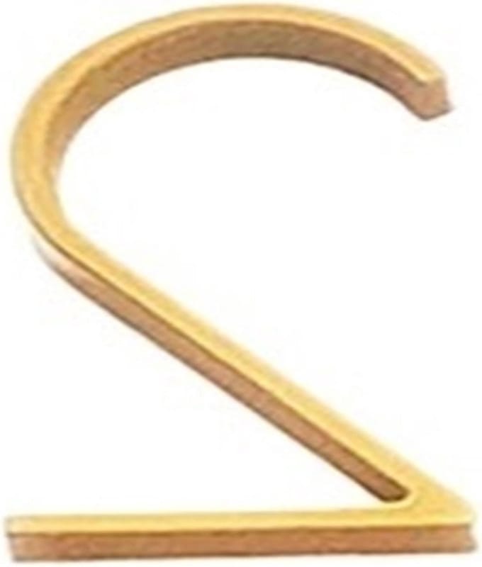 Huisnummer - Zinknummer - Huis Aanduiding - Zinklegering - 5 Inch - Goud