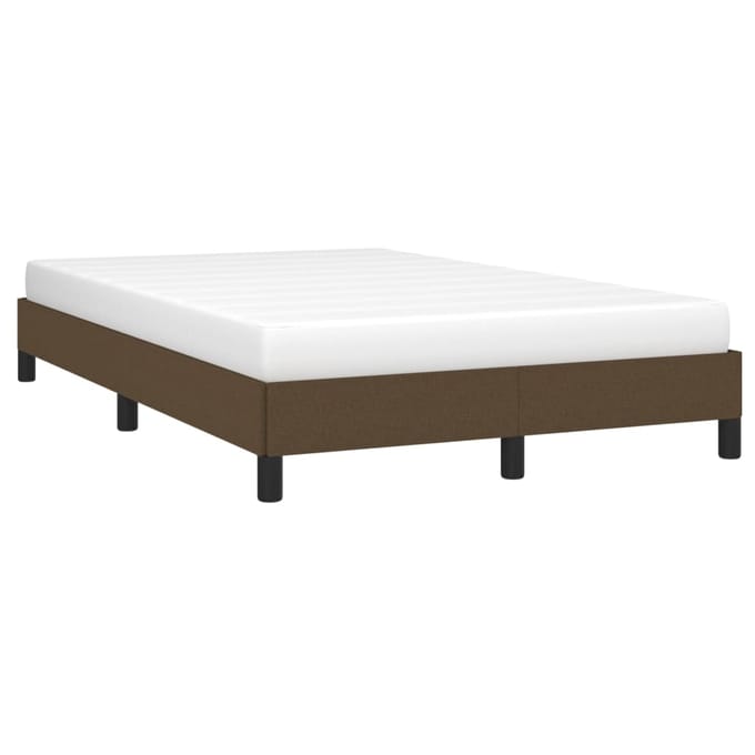 vidaXL - Bedframe - zonder - matras - 120x200 - cm - stof - donkerbruin