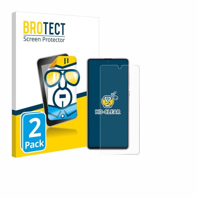 BROTECT - Screenprotector voor Samsung Galaxy Note 10 Lite - Folie Beschermfolie transparant 2 Stuks