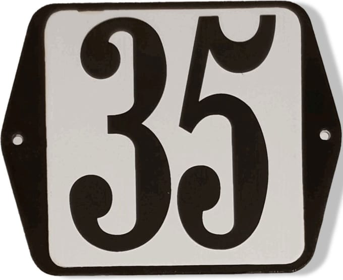 Huisnummer standaard nummer 35