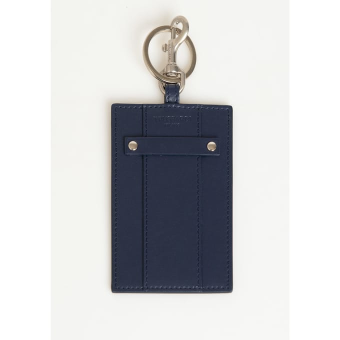 Trussardi Blue Leather Men's Keychain