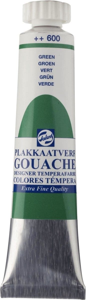 Plakkaatverf - 600 Groen - Gouache extra fine - Talens - 20 ml