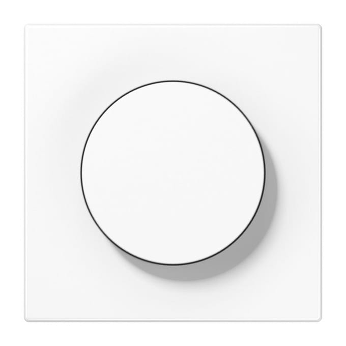 Jung LS Serie Rotary Dimmer Afdekking Alpine Wit - LS1740WW