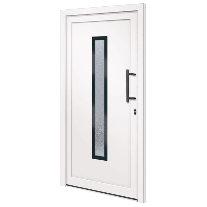 vidaXL Voordeur 108x208 cm PVC wit