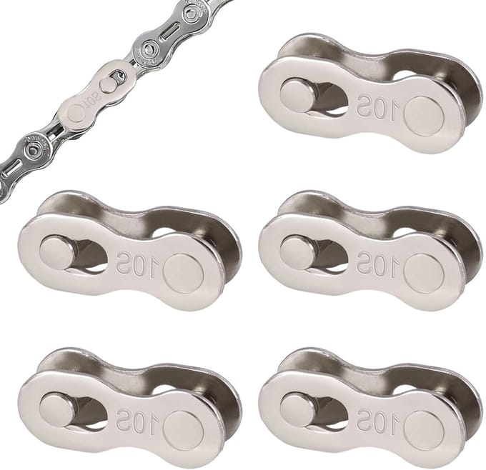 SnelShoppen - 5 Paar Fietsketting Shimano Schakels, 10-voudige Ketting Lock, Fiets Ketting Lock voor Ontbrekende Verbindingen, Staal, Geschikt voor 10