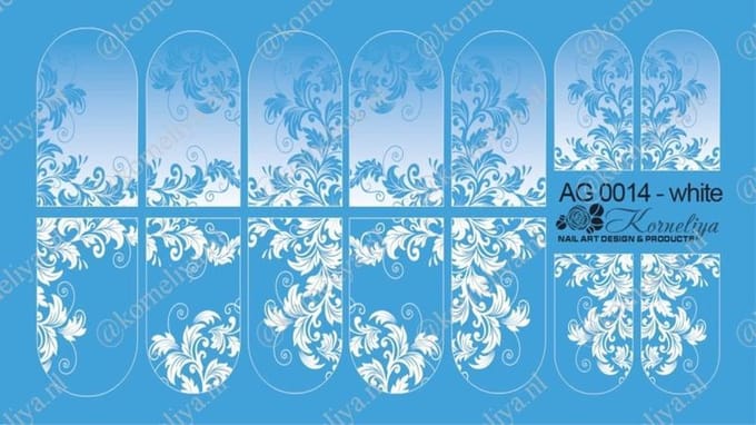 Korneliya Airbrush Waterdecal AG 0014 White