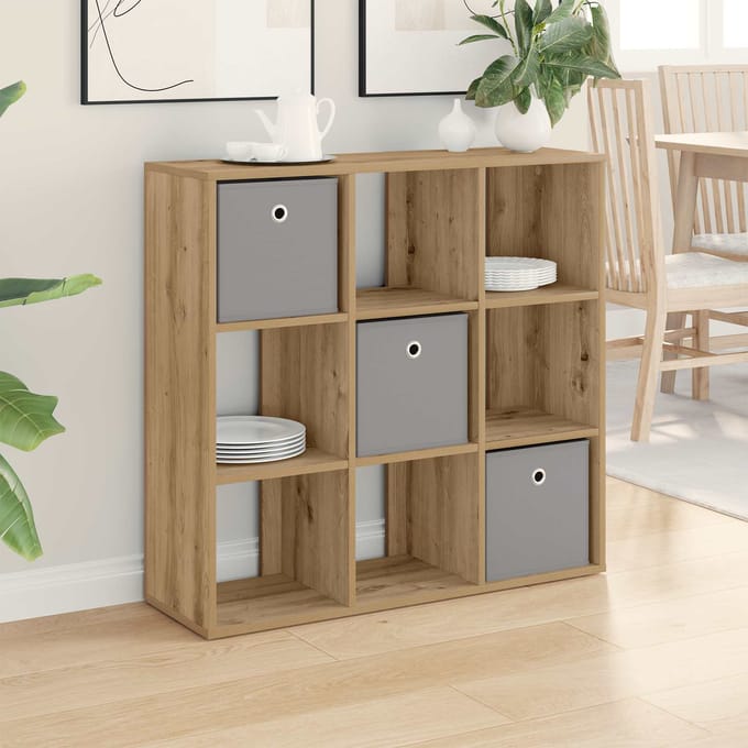 vidaXL - Dressoir - Artisan - Eiken - 88,5 - x - 29 - x - 84,5 - cm