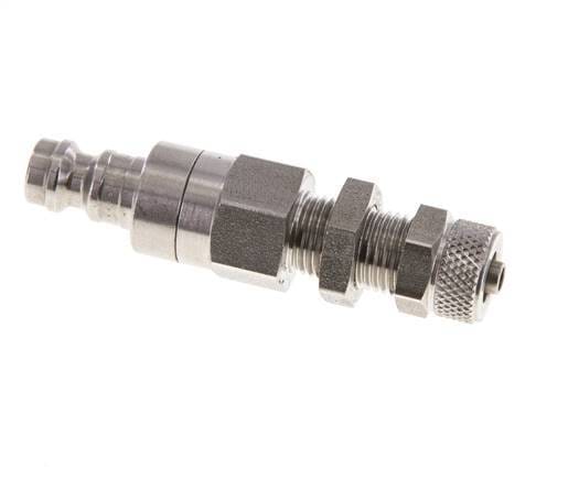 RVS DN 5 Luchtkoppeling Insteeknippel 4x6 mm Push-On Schotkoppeling Double Shut-Off - CLP5-NB-S-SV-4