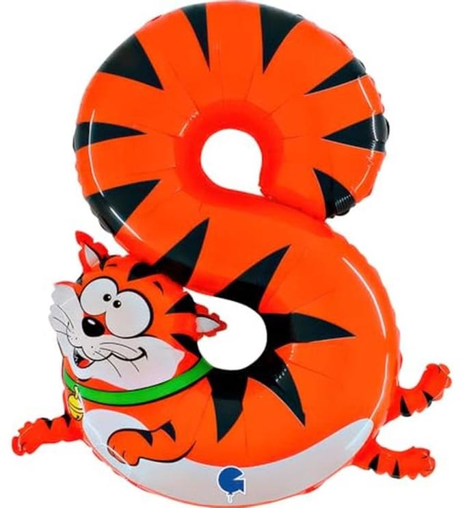 Cijfer 8 folieballon voor kinderfeestje