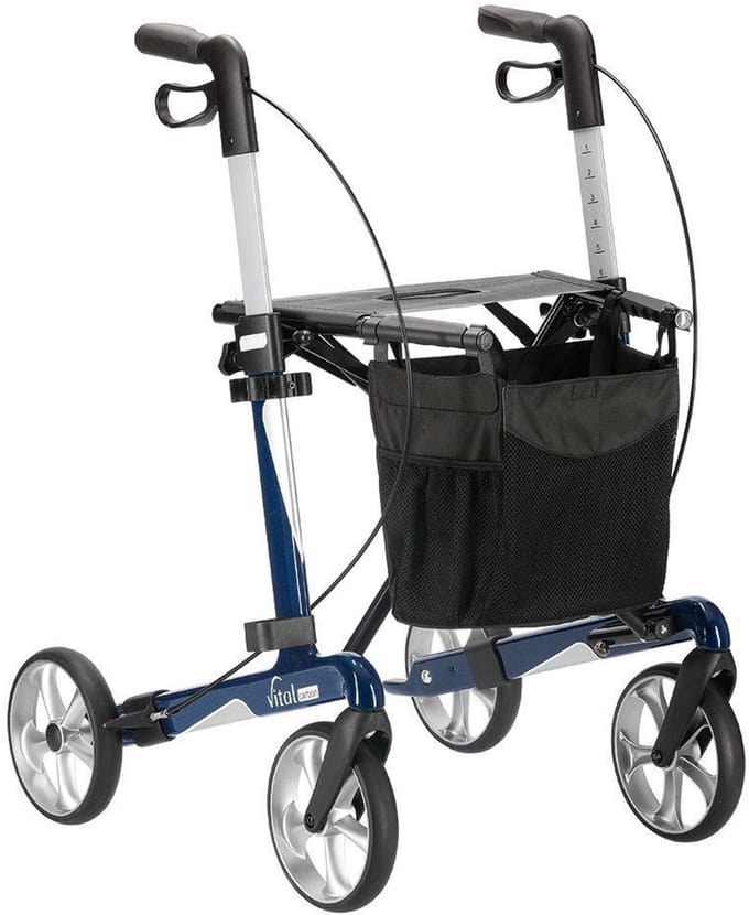 Ludwig Bertram - Carbon rollator - Vital Carbon - Max gebruikers gewicht 150 kg - 6.15 kg - Saffier Blauw