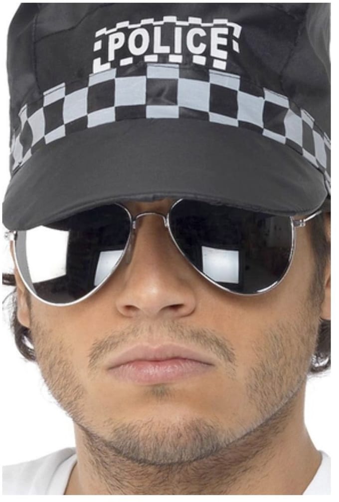 Dressing Up & Costumes | Costumes - Police - Aviator Specs, Silver Mirror