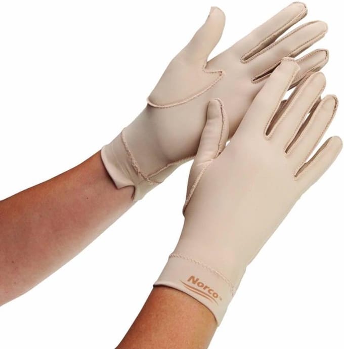 Oedeemhandschoen hele vinger over de pols - Rechts S