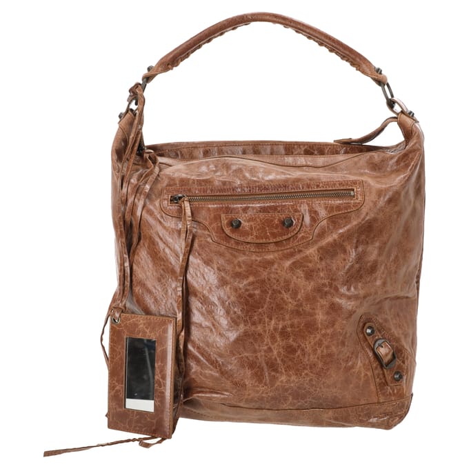 Balenciaga Arena Classic Day Bag in bruin lamsleer