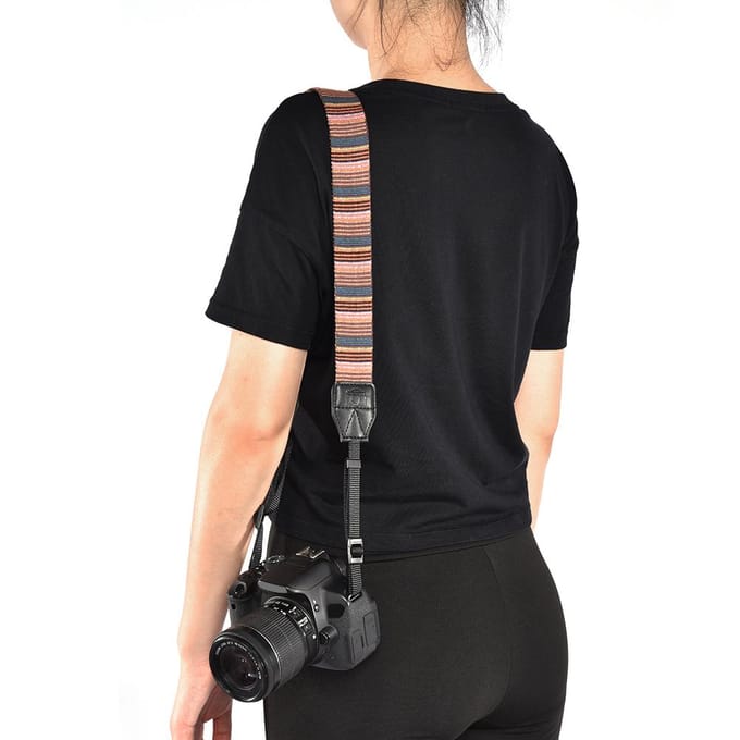 Universele 1cm Brede Kleurrijke Polyester Stoffen Schouder Nek Camera Riem (Gemengde kleur) veelkleurig