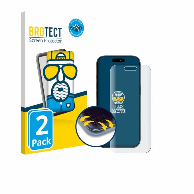 BROTECT - Screenprotector voor Apple iPhone 17 Pro - Folie Beschermfolie matte volledig dekking 2 Stuks